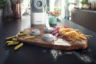 Philips Kitchen Appliances Compact Pasta and Noodle Maker, Viva Collection, Comes with 3 Default Classic Pasta Shaping Discs, Fully Automatic, Recipe Book, Small, White (HR2370/05) - Image 14