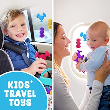 Textured Suction Bath Toys for Toddlers: 30 Pcs Silicone Baby and Toddler Sensory Fine Motor Toys - Great for Autism/ADD/ADHD - Christmas Stocking Stuffers Indoor Outdoor Travel - Image 6