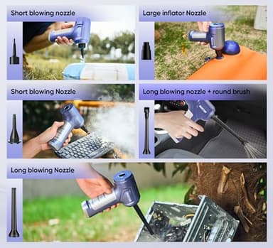 AUXTUR 3 in 1 Car Vacuum Cleaner High Power | Portable Cordless Handheld | 15000PA Brushless Motor | Super Suction Mini Vacuum With Super Endurance for Home - Image 8