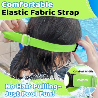 Vvinca Kids Goggles with Comfort Fabric Strap, Kids Swim Goggles Wide View Anti-Fog/UV No Leaking Swimming Goggles for 3-14 - Image 4