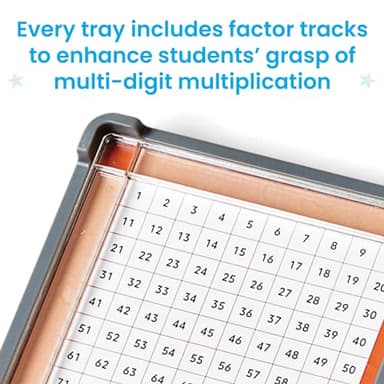 hand2mind Cuisenaire Rod Workspace Trays, Trays and Activity Mats Only, Teaching Fraction Bars, Math Manipulatives, Teacher Must Haves Elementary, Kindergarten Homeschool Supplies (Set of 6) - Image 6