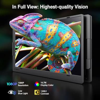 KYY Laptop Screen Extender, 15.6" Monitor Extender with Type-C Plug&Play, 1080P FHD Portable Triple Monitor for Laptop with Alloy Dual Display fit 13"-17", Portable Extended Screen for Mac/Wins/Chrome - Image 4