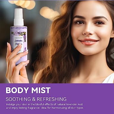 BODY & EARTH Body Mist Gift Set - Spa Gifts for Women, Perfume, Body Lotion, and Body Scrub in a Lavender Dreams Box- Perfect Birthday Gifts for Moms, and Special Occasions,Unique Gift Ideas for Her - Image 5