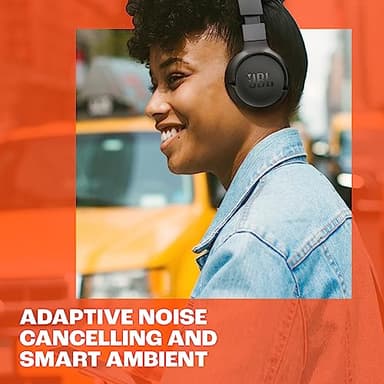 JBL Tune 670NC - Adaptive Noise Cancelling with Smart Ambient Wireless On-Ear Headphones, Up to 70H Battery Life with Speed Charge, Lightweight, Comfortable and Foldable Design (Purple) - Image 3