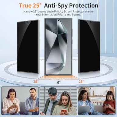posidentists 2 Pack for Samsung Galaxy S24 Ultra 6.8" Privacy Screen Protector-PET Film [Not Glass] Auto-Alignment Kit, Anti-Glare, Anti-Fingerprint, Easy Installation, Case Friendly Matte Film - Image 2