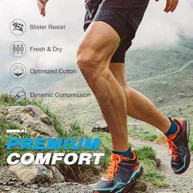 Cirorld Mens Ankle Running Socks, Athletic Cushioned Low Cut Moisture Wicking Cotton Short Sports Socks, 6 Pairs - Image 2