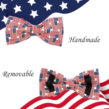 Bobo Rainbow Independence Day Dog Collar, Patriotic Pet Collar American Flag Collar Holiday Pet Collars Girl or Boy Adjustable Collar for Small Medium Large Dogs - Image 4