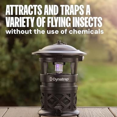 Dynatrap DT1130SR 1/2 Acre Mosquito & Flying Insect Outdoor Trap and Killer – Kills Mosquitoes, Flies, Wasps, Gnats, & Other Flying Insects - Bug Zapper Alternative – Black - Image 4