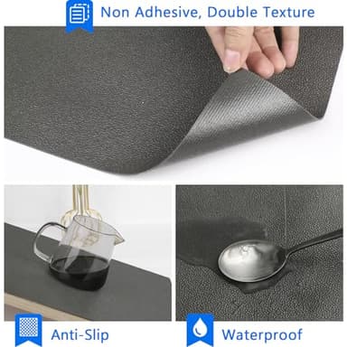 WochiTV Shelf Liner for Cabinets, Drawer 20 x 236 inches, Non Adhesive Non Slip Foam Rubber Mat for Kitchen, Pantry, Bathroom, Cupboard, Garage, Closet, Shelves, Drawer, Tool Box, Gray - Image 3