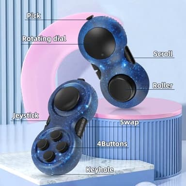 WTYCD Original Fidget Toy Game, Rubberized Classical Controller Fidget Concentration Toy with 8-Fidget Functions and Lanyard - Excellent for Relieving Stress and Anxiety - Image 2