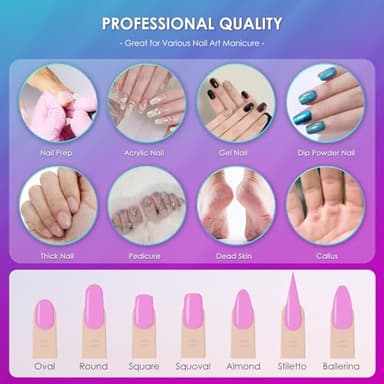 26pcs Nail Drill Bits Set, 3/32inch Professional Ceramic Safety Bits for Nail Drill, Cuticle Efile Nail Drill Bits, Remover Bits for Acrylic Gel Nail Tech Manicure Pedicure, Home Salon - Image 7