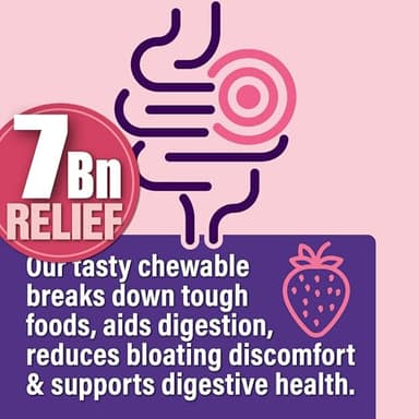 Gas & Bloating Support for Women and Men 7 Billion CFU – Chewable Probiotics & Lactobacillus Reuteri, Daily Digestive Enzymes for Occasional Bloating, Gut Comfort & Digestive Health - Image 4