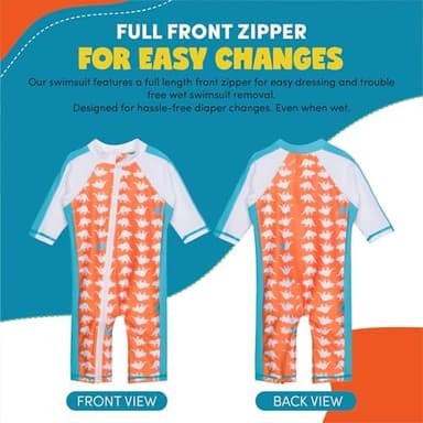 SwimZip Boys' Long-Sleeve UPF 50+ Swimsuit for Baby, Toddler, & Little Boys - Image 4