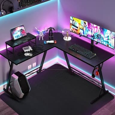 Office Chair Mat for Hardwood Floor: 63" x 51" Extra Large Black Office Chair Mats, Anti-Slip Rubber Floor Mat for Gaming Rolling Chair, Heavy Duty Sturdy Floor Protector Mat Under L Computer Desk - Image 8