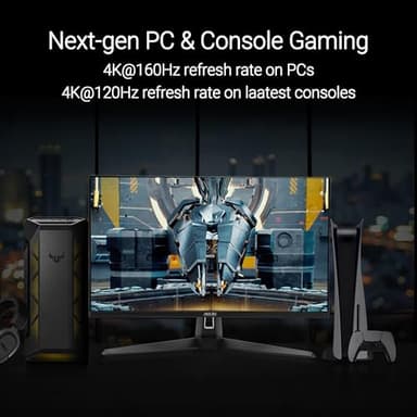 ASUS TUF Gaming 27” 4K HDR Monitor (VG27UQ1A) – 160Hz, 1ms, Extreme Low Motion Blur Sync, NVIDIA G-SYNC Compatible, AMD FreeSync Premium, 95% DCI-P3, DisplayWidget, 3 yr Warranty - Image 6