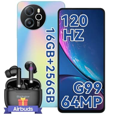 Blackview Shark8 Unlocked Phones, 16GB+256GB/SD 2TB Android Phones, MTK G99, 120Hz 6.78" FHD+, 33W Fast Charge 5000mAh, Android 13 Mobile Phone, 64MP Camera, NFC/Fingerprint/198g, T-Mobile Cellphone - Image 1