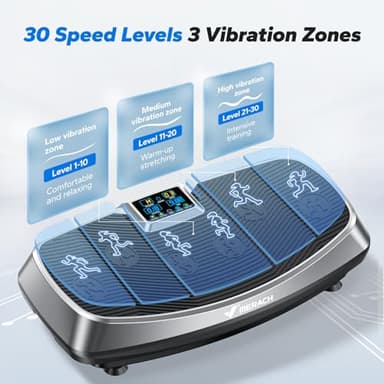 MERACH Vibration Plate Exercise Machine, 3D & 4D Vibration Plate for Lymphatic Drainage Weight Loss with 2 Tension Ropes, Whole Body Vibration Platform for Women Men, Exercise Equipment for Home - Image 5