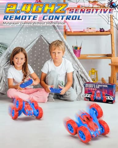 Blissbud Remote Control Car Spider RC Cars for 4 5 6 7 8 9 10 11 12 Year Old Boy 360°Rotating 4WD Rechargeable Drift RC Race Car Boys Toys Birthday Gifts Christmas Basket Stuffers for Kids Age 4-12 - Image 3