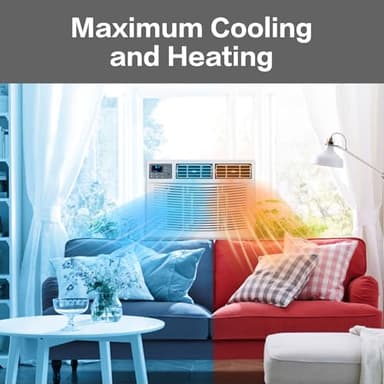 ROVSUN 8000 BTU Air Conditioner Window Unit with Heat, 4-in-1 Window AC Unit Cooler, Heater, Dehumidifier & Fan with Timer, Remote Control & Installation Kit for Rooms up to 350 Sq. Ft, 115V/60Hz - Image 4