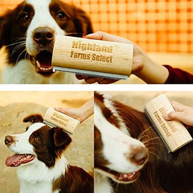 Deshedding Grooming Tool for Dogs, Cats & Horses, Ergonomic Design Wood Groom Brush, Professional Pet Groomer, Painlessly Remove for Short & Long Hair, Fur & Dirt - 5 Inches - Image 7