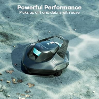 (Renewed) AIPER Cordless Robotic Pool Cleaner with Retrieval Hook, Pool Vacuum Lasts 90 Mins, LED Indicator, Self-Parking, Ideal for Above-Ground Flat Pool up to 860 sq.ft,Grey - Image 2