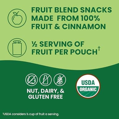 GoGo squeeZ Organic Applesauce and Fruit Puree, Apple Cinnamon, 3.2 oz (Pack of 48), Unsweetened Organic Fruit Snacks for Kids, Gluten Free, Nut Free and Dairy Free, Recloseable Cap, BPA Free Pouches - Image 5