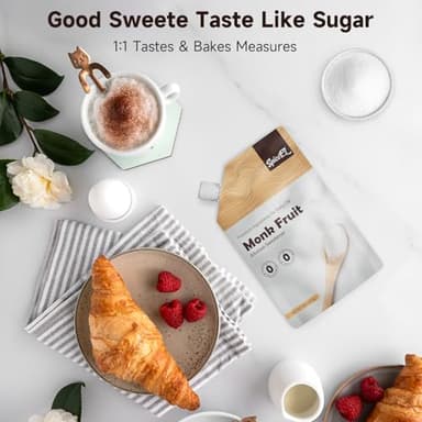 SPICEEL Monk Fruit Sweetener with Allulose - White Sugar Substitute, Coffee, Tea, without Erythritol, Gluten Free, Vegan, Keto Friendly, Sugar Replacement (8 oz) - Image 6