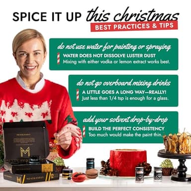 MONÉGASQUE Silver Edible Glitter for Drinks 15g – Edible Glitter for Cakes & Cocktails - Christmas Drink & Cocktail Shimmer - Silver Luster Dust for Cocktail, Cake Decorating, Food Decorations Spray - Image 4