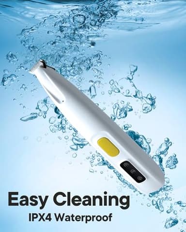 FURBONA Upgraded Dog Paw Trimmer with LED Light, 18 mm Widen Blade, 35 dB Low Noise, LED Display, Fully Waterproof, Rechargeable Clipper for Dogs Cats Trimming Paws, Eyes, Ears, Face, and Rump - Image 4