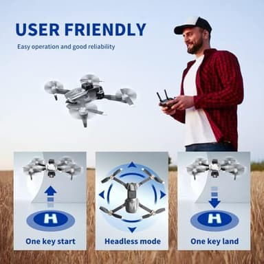 Drone, Drones with camera for adults 4k, Drones for kids 8-12, Brushless Motor, FPV Foldable Drone, Carrying Case, 40 mins Battery Life, Christmas gifts, 360° Flip, APP Control - Image 7