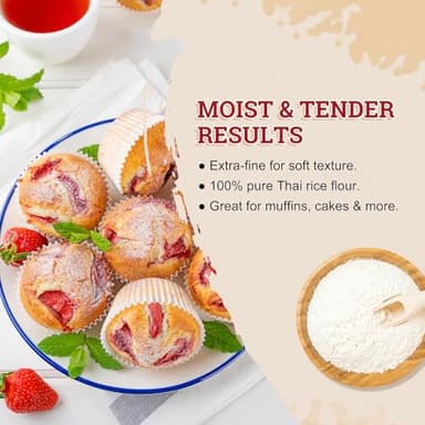 52USA Thai Rice Flour 1 Pound, 16 Ounce (Pack of 1), Rice Flour for Baking or Cooking, Product of THAILAND, All Natural White Rice Flour 1 Pound - Image 4