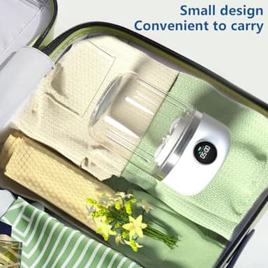 Mini portable washing machine, 1.2L small washing machine, can be used for underwear, socks, saliva towels, suitable for apartments, hotels, and travel.(5.1 * 8.3in) - Image 2