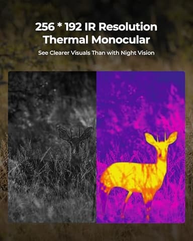 TOPDON TS004 Thermal Imaging Monocular, 320 x 240 TISR 256 x 192 IR Resolution, Supported Wireless Connection, 13mm 50Hz Thermal Night Vision with 11h Battery Life, IP67 Monocular for Hunting - Image 4
