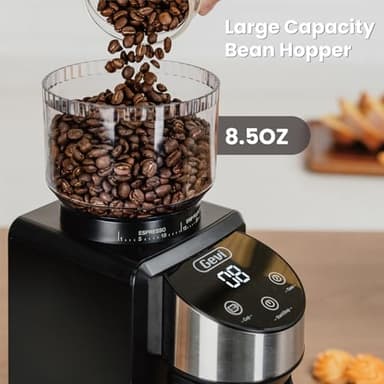 Gevi Coffee Grinder Electric,Coffee Bean Grinder with 35 Grind Settings for Espresso,Drip,French Press,Burr Coffee Grinder for Home Use,Anti-static Design,Black - Image 8