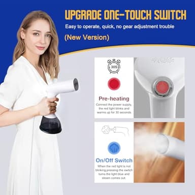 Rolipo Steamer for Clothes 1350W, Clothes Steamer for Home, Office, Travel, Upgraded 400ML Large Capacity Water Tank, Wrinkle Remover - Image 7