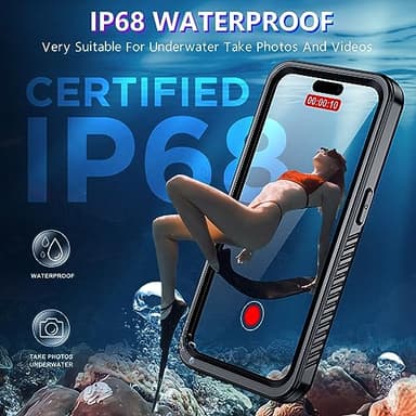 2025 New Designed for iPhone 15 Pro Max Case Waterproof, [Built-in Screen Protector & Glass Camera Protector][Full Body Shockproof][IP68 Underwater][Dropproof] Phone Case for iPhone 15 Pro Max 6.7" - Image 3