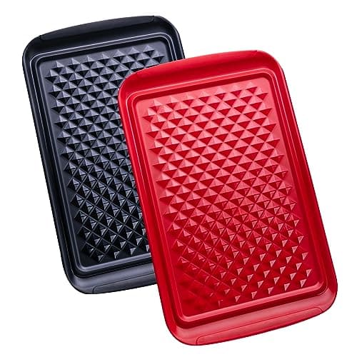 LEHAHA Grilling Prep and Serve Trays, BBQ Serving Platter, Melamine Serving Trays for Food, Set of 2, Great Gift for Father's Day, BBQ Lovers, Prefect for Chrismas Festival and Everyday use. - Image 1