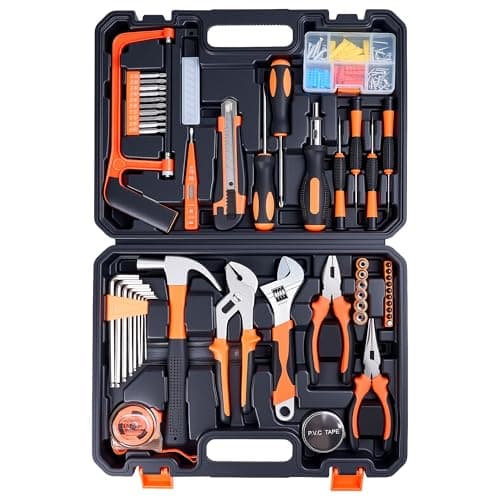 160 Piece Tool Set, General Home Kit with Plastic Toolbox, Basics Household Tool Box set, Tool Gifts for New Homeowners, Mechanic, Men - Image 1