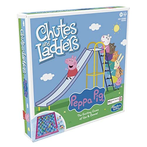 Hasbro Gaming Chutes and Ladders: Peppa Pig Edition Board Game for Kids Ages 3 and Up, Preschool Games for 2-4 Players - Image 1