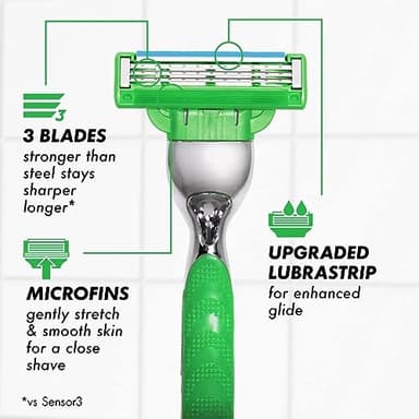 Gillette Mach3 Sensitive Razors for Men, 1 Handle, 5 Blade Refills, Designed for Sensitive Skin - Image 2