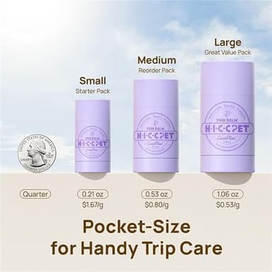 HICC PET Dog Paw Balm 0.21 oz for Dogs & Cats, Soothing Paw Balm Dogs Lick Safe, Moisturizing and Healing Dry Cracked Paws Cat Paw Balm, All-Natural Paw Wax for Dogs, Improves Rough Paws Relieves Odor - Image 5