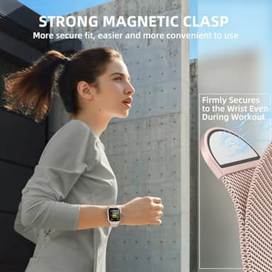 Original Stainless Steel Mesh Loop Compatible with Apple Watch 38mm 40mm 41mm 42mm 44mm 45mm 46mm 49mm Women Men, Magnetic Clasp Replacement for iWatch Bands Series 11 10 9 8 7 6 5 4 Ultra SE 3 2 1 - Image 3