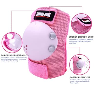 Youth/Kids Knee Pads Elbow Pads Wrist Guards Protective Gear Set for 3-15 Years Child Roller Skates, Skateboard, Cycling, Inline Skating, BMX Bike, Balance Bike, Scooter Riding and Other Outdoor Sports - Image 4