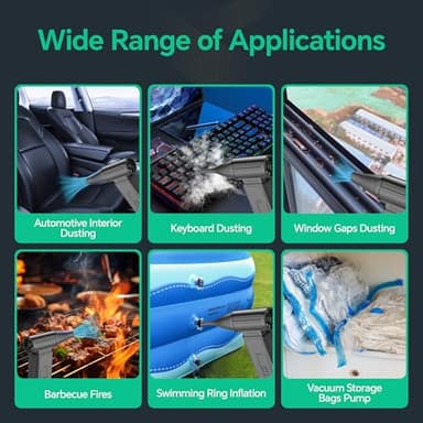 Oley Compressed Air Duster, 4 Speeds Cordless Electric Air Duster, 80.5mph & 100000RPM, No Canned Air Duster for Computers, Keyboard, Rechargeable Jet Dry Mini Blower for Deep Cleaning (Ink Black) - Image 5