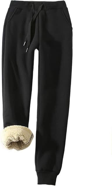 Yeokou Women's Warm Sherpa Lined Athletic Sweatpants Jogger Fleece Pants - Image 1