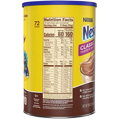 NESQUIK Chocolate Powder 6x38oz Canisters - Image 12
