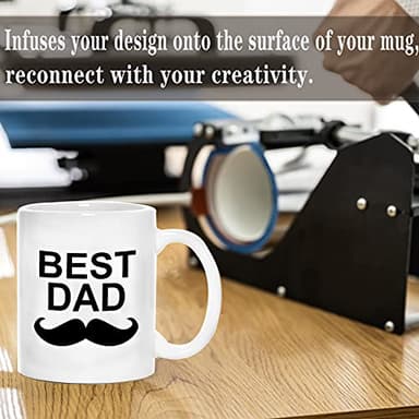 TANGLONG Sublimation Mugs Blank, Tazas Para Sublimacion, White Ceramic Sublimation Cups, Bulk Mugs for Coffee, Tea, Latte, Soup, Milk, Hot Cocoa 11 oz Set of 12 - Image 5