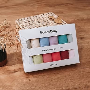 Baby Bandana Drool Bibs for Girls,Super Absorbent Triangle Baby Bibs for Drooling and Teething,100% Cotton Soft for Infant,Newborn 12Pack - Image 2