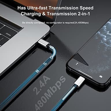 2Pack 10ft iPhone Fast Charger Cable, [Apple MFi Certified] Long USB C to Lightning Cable 10 Foot, High Fast 10 Feet Apple Charging Cord for Apple iPhone 14/14 Pro Max/13 Mini/12/11/XS/XR/8/7Plus,iPad - Image 5