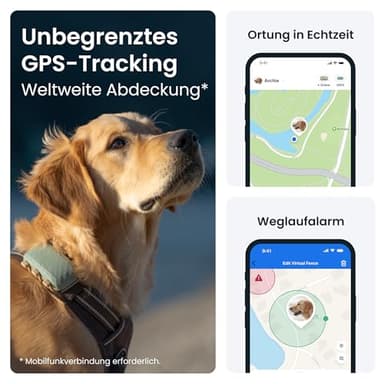 Tractive XL Smart Dog GPS Tracker | Live Pet Tracker with Virtual Fence | Vital Signs Monitoring of Heart & Respiratory Rate | Up to 1-Month Battery Life | Dog Collar Attachment (Green) - Image 2